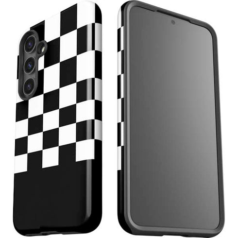 Checkerboard Split Galaxy S25 Impact Case